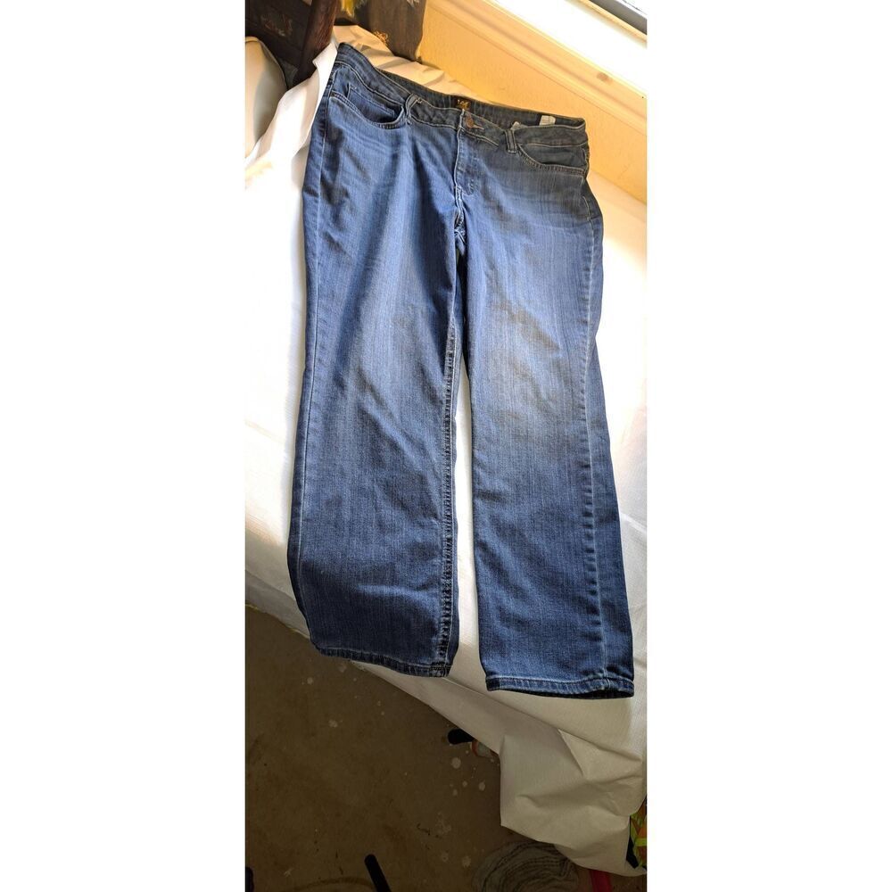 Womens Medium Denim Lee Jeans Size 16 Short